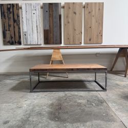 Coffee Table reclaimed Wood With Metal Legs 
