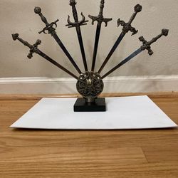 Vintage sword letter opener set