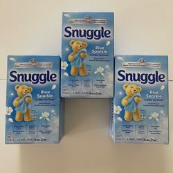 Snuggle Fabric Softener Dryer Sheets, Blue Sparkle 120ct  , (3)/$12