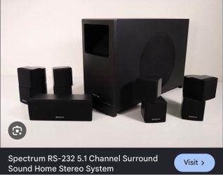 Spectrum RS-232 5.1 Channel Surround Sound Home Stereo System