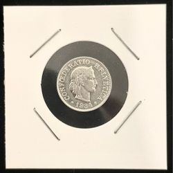 1934-B Switzerland 5 Rappen Coin