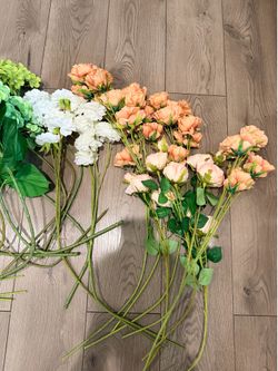 faux Loose flowers hydrangea, roses