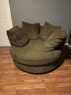 Oversized comfy round lounge chair