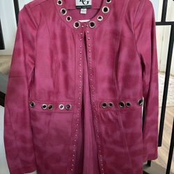 LG Hot Pink Suede Jacket. 