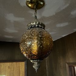 Ultra Vintage Glass Hanging Lamp