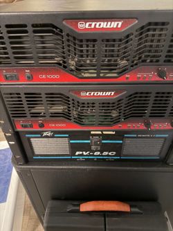 2X Crown 1000 power amp 1X Peavey PV-8.5C Power Amp