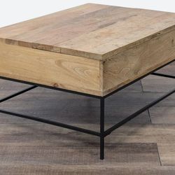 WEST ELM Coffee Table Industrial w. Storage.  Not Crate Barrel, Cb2, Pottery Barn. All Modern, Mid Century