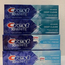 Crest 3D White Advanced Arctic Fresh & Advanced Deep Clean Toothpaste Bundle Set