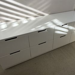IKEA: NORDLI Short 8-drawer dresser, white, 63W x 38 1/2"H