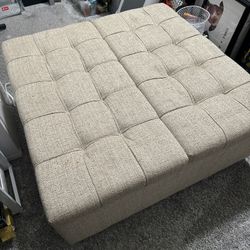 Ottoman Beige Color 35”x35”