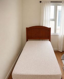 Assembled Twin Wood Panel Bed Frame