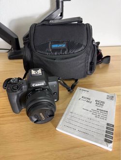 Canon EOS M50 Mark II + 15-45mm Lens & Camera Bag