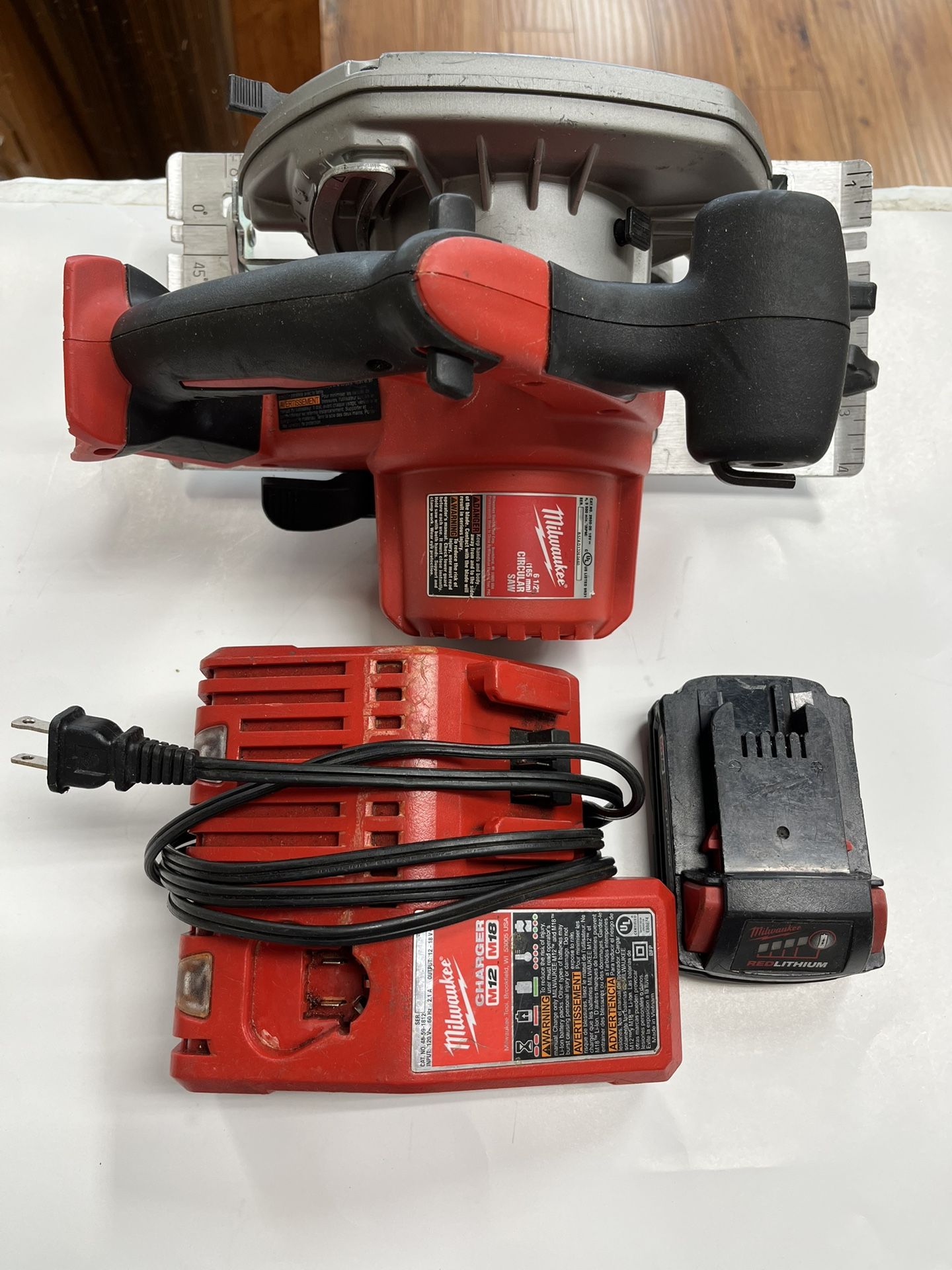 Milwaukee, Circular Saw, 2630-20, With Charger And M18 CP 1.5 Battery, In Used Condition