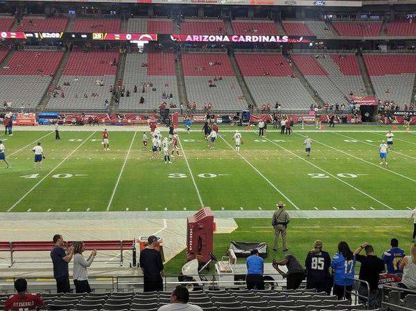 2 Arizona Cardinals Section 128 visitor Side Tickets 