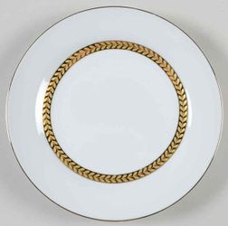 Imperial Gold Dinner White Plates