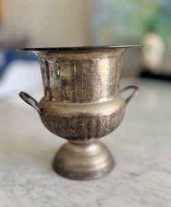 ICE BUCKET FLOWER VASE silver Toned
