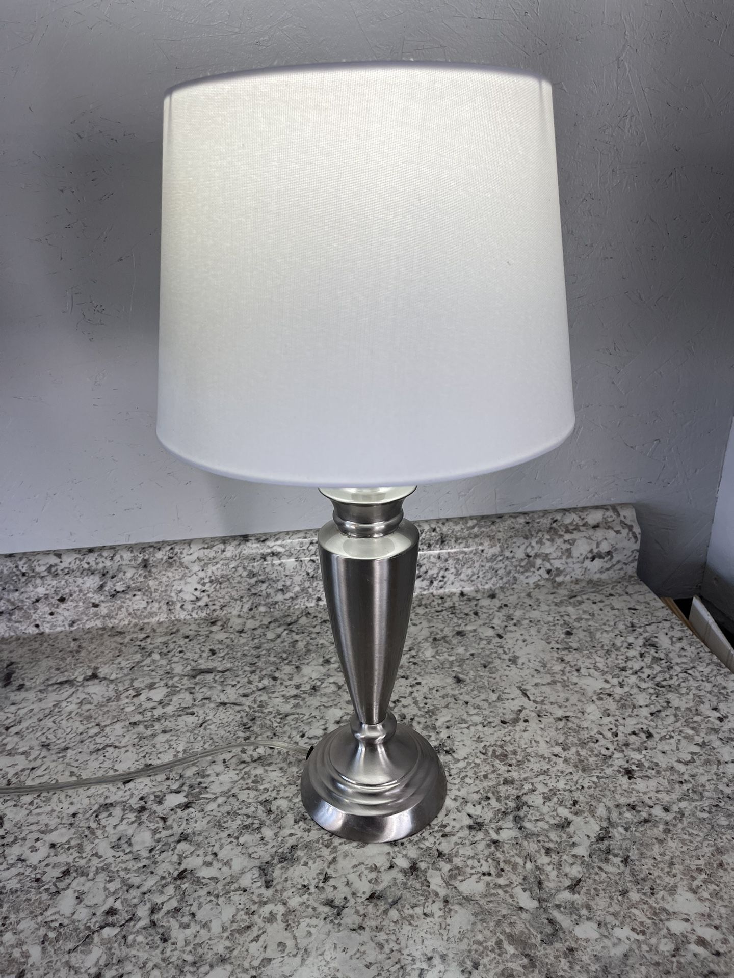 White Silver Table Lamp