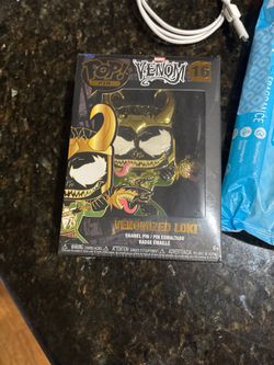 Venomized Loki Funko pop pin