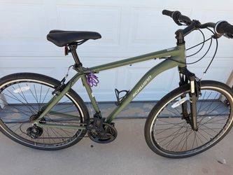 Schwinn GTX 1 Dual-Sport Bike, 700c Wheels, 21-Speed, Suspension Fork, Adults, Step-Over, Green