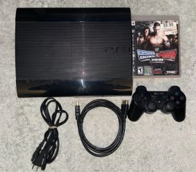 SONY PLAYSTATION 3 PS3 SUPER SLIM CONSOLE WITH VIDEO GAME & CONTROLLER
