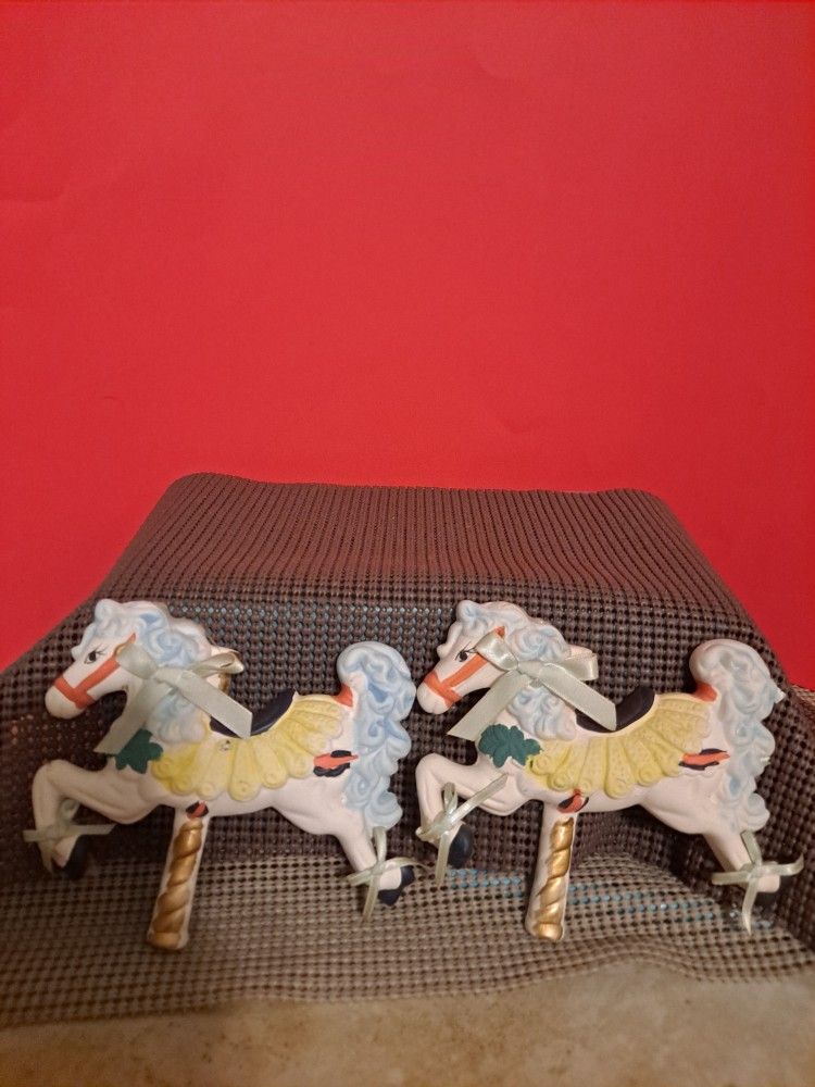 6"×6" Wall Hanging Carousel Rocking Horse-$12.00 For Both
