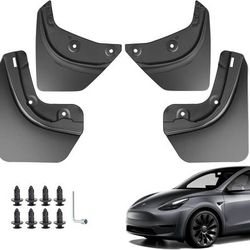 new Tesla Model Y Mud Flaps Car Mud Guards Defender Wheel Tire Mud Flaps Splash Guard for Tesla Model Y Accessories 2022 2023(Set of 4)  About this it