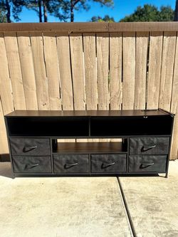 Modern Black TV Stand with Storage – $100 OBO