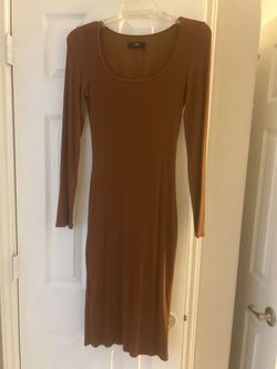 CBR Ribbed Long Sleeve Midi Dress