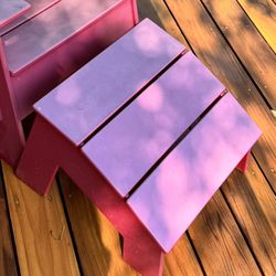 Adirondack 4 Slat Compact Ottoman by Loll Designs (Apple Red)