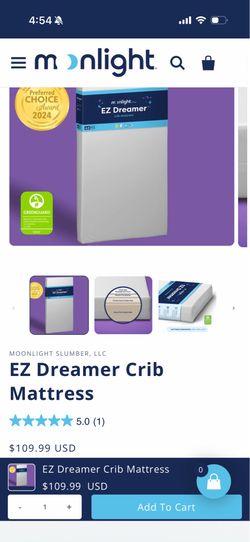 Moonlight Slumber dual-sided crib mattress