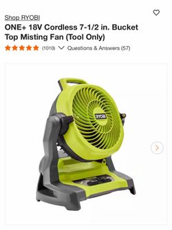 New in 📦! Ryobi misting fan
