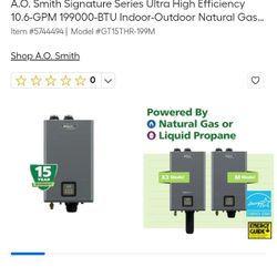 Natural Gas Or Propane Tankless Hot Water Heater