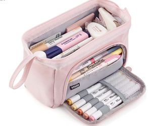 HVOMO Pencil Case Large Capacity Pencil Pouch Handheld Pen Bag Cosmetic Portable