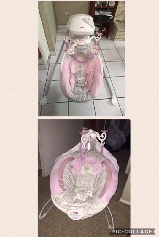 Fisher price baby swing and bouncer