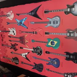 Guitar Poster In A Black Frame
