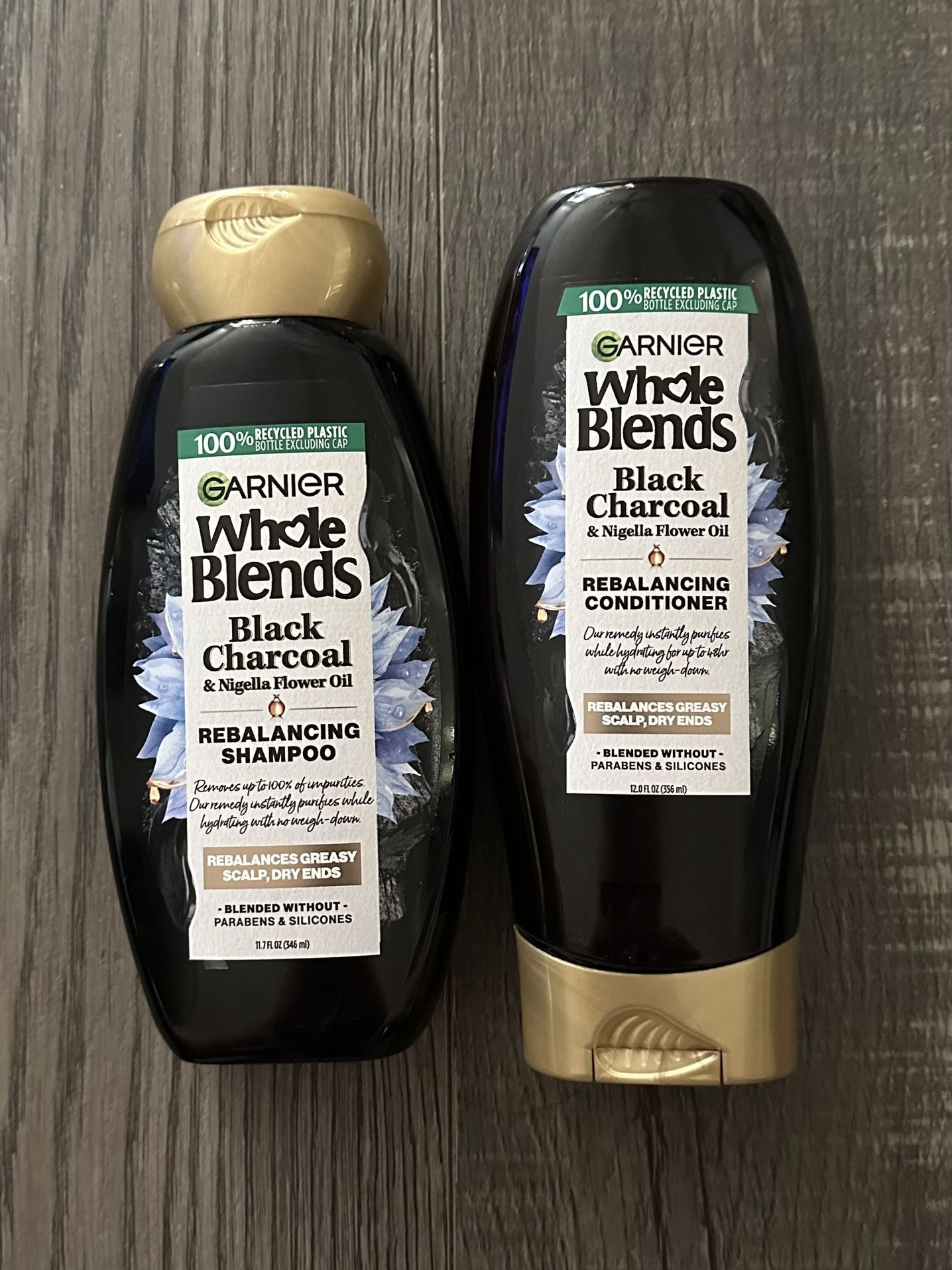 Garnier Whole Blends Black Charcoal Rebalancing Shampoo & Conditioner Set