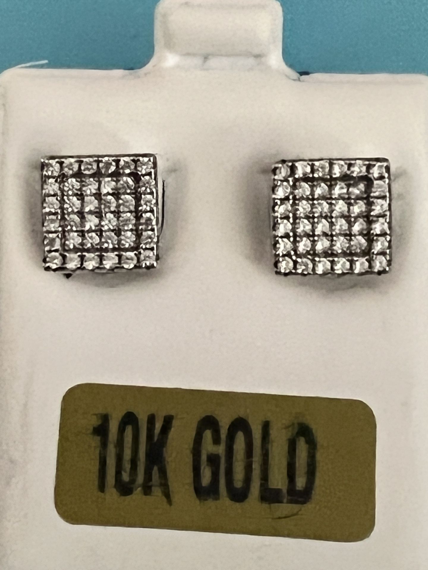 10K White Gold Diamond Earrings