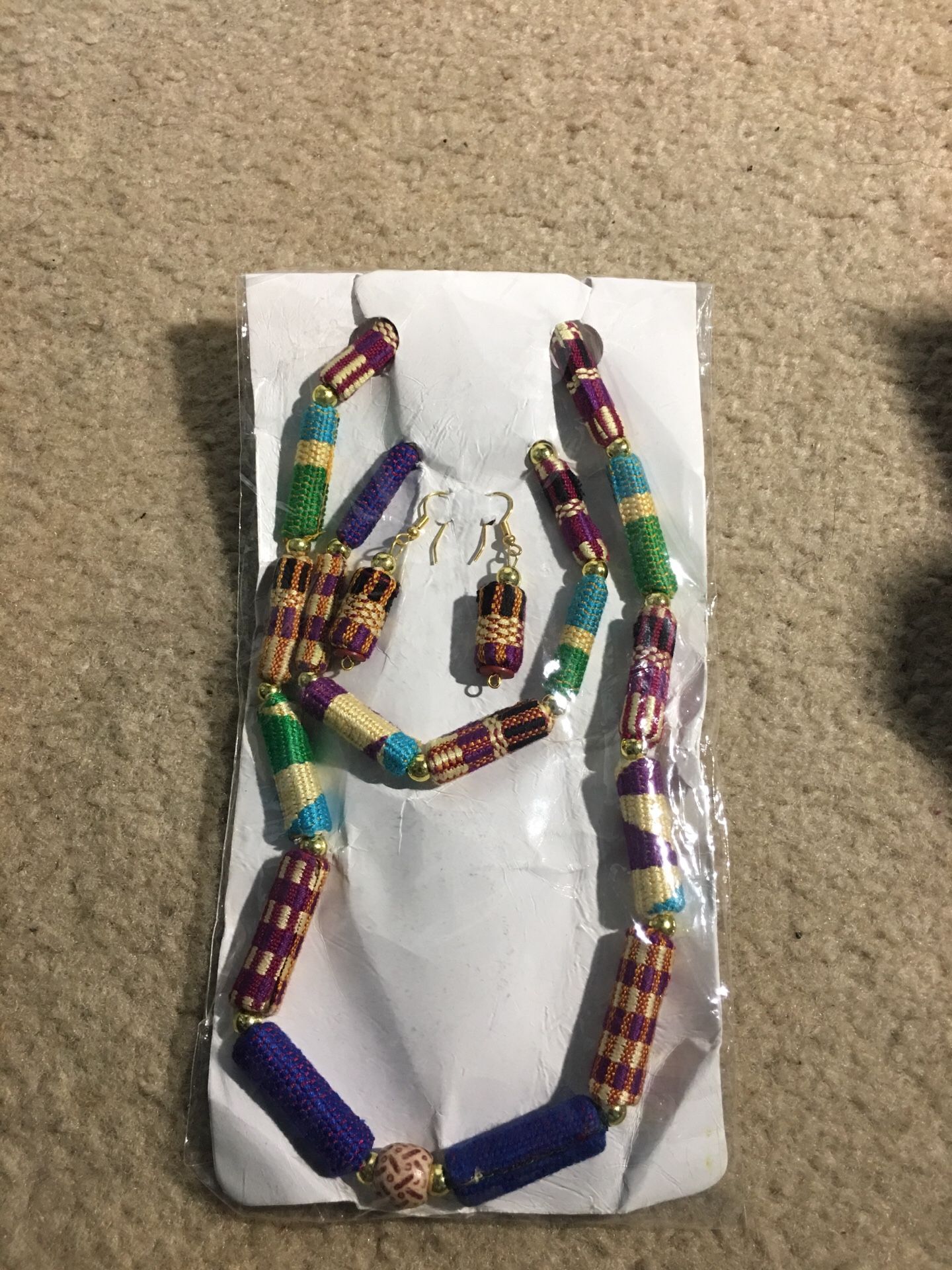 Necklace, bracelet and earrings set