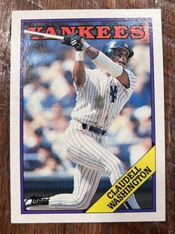 Claudell Washington Yankees, 1988 Topps #335