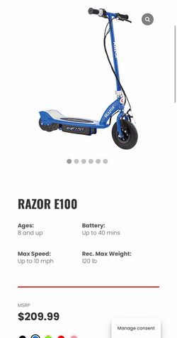 Razor Electric Scooter E100