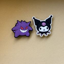 CROCS Pokémon Gengar & Kuromi Pins Jibbitz 
