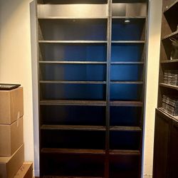 Bookcases.  2 Piece.  One Large Unit. One Smaller Unit 