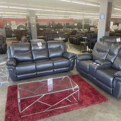 Double Reclining Sofa And Love Seat Combo On Sale Now !