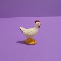Rare Vintage Safari Ltd 2" Miniature White Chicken Farm Animal PVC Action Figure.

