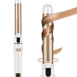 Classic Rotating Curling Iron,Automatic Roating Hair Curler,Negative ion Curler,1.1inches(About 28mm) Curling Iron for Long Hair,Beach Waves Hair Curl