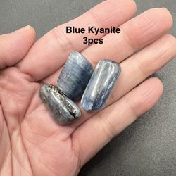 Blue Kyanite Polished Stones from Brazil 3pcs 20.8g Total