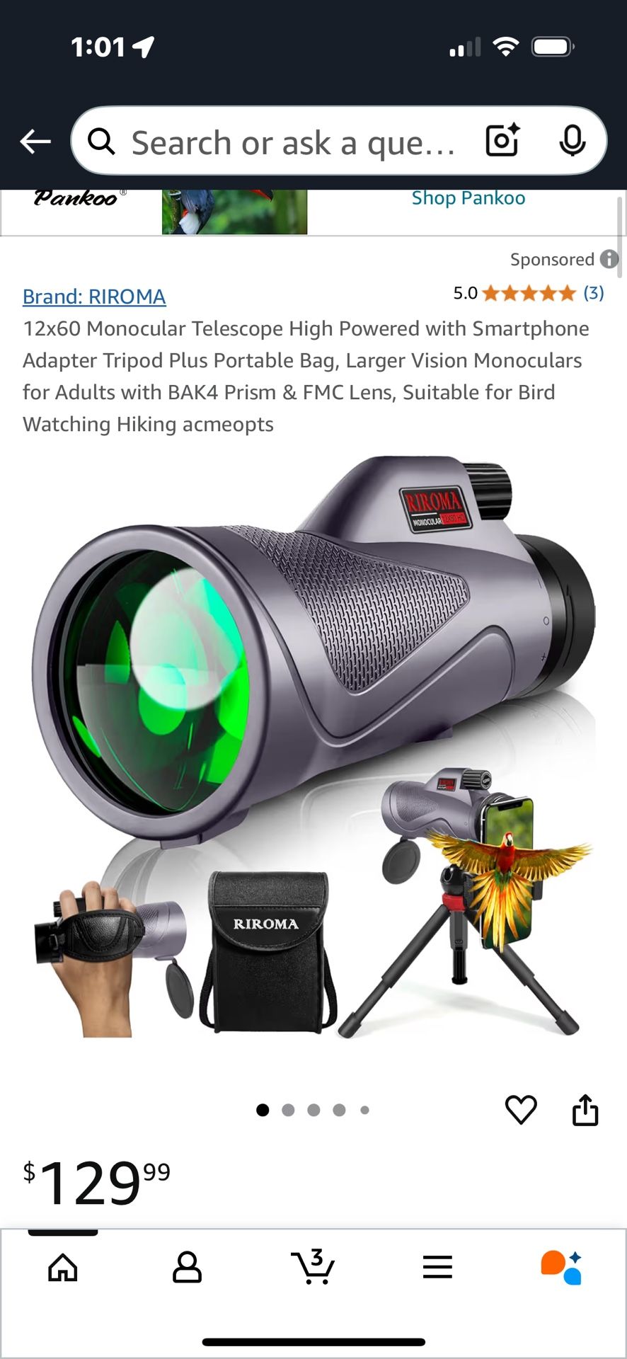 12x60 Hd Monoculars 