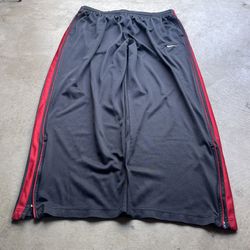 Vintage Y2K Nike Black Red Baggy Wide-Leg Sweatpants