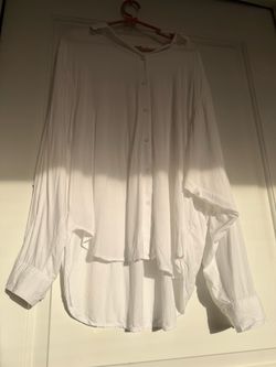 White Long Sleeve Button-Up Blouse