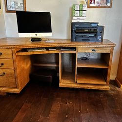 Oak Corner Desk 